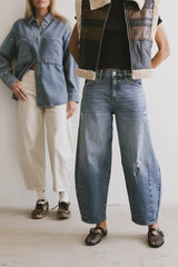 Lex Barrel Jeans in Ivory FINAL SALE