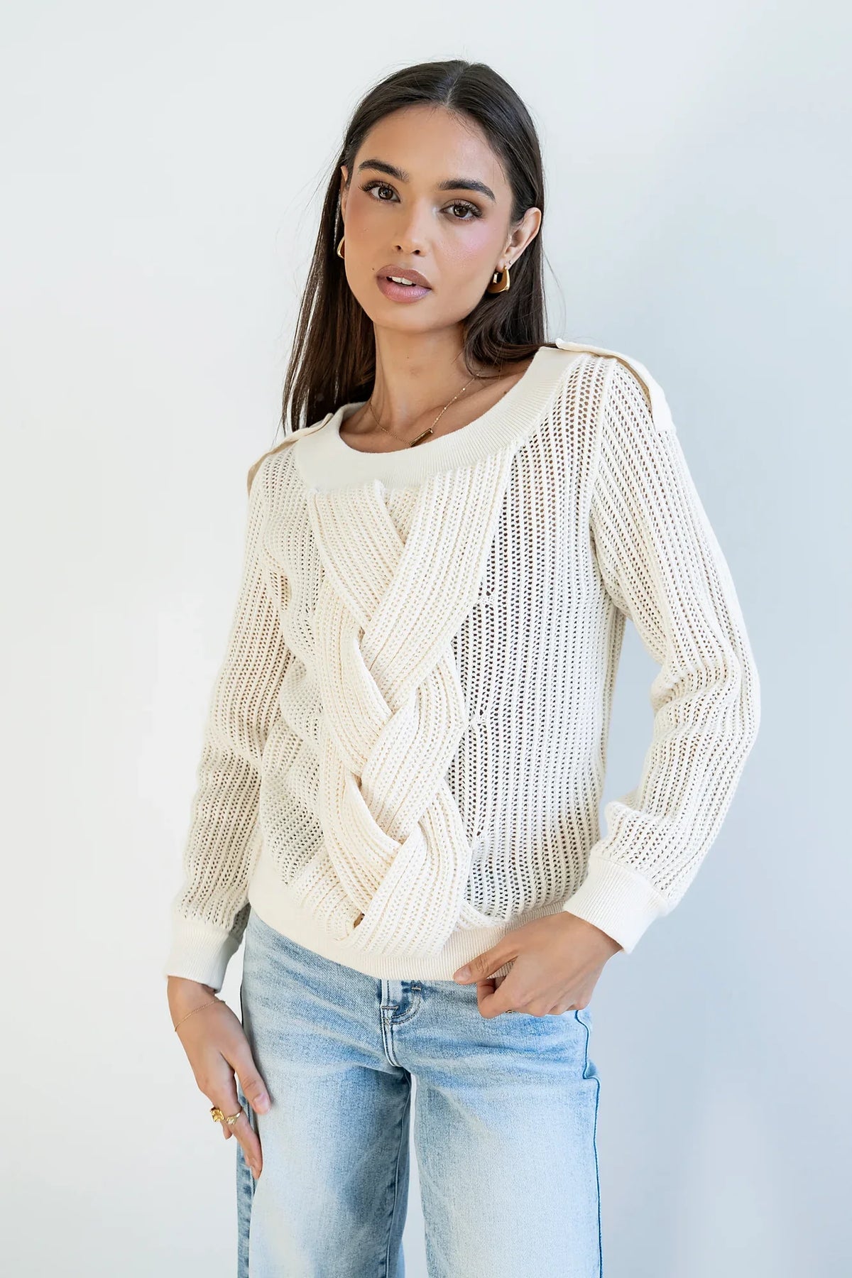 Brynn Braided Sweater FINAL SALE