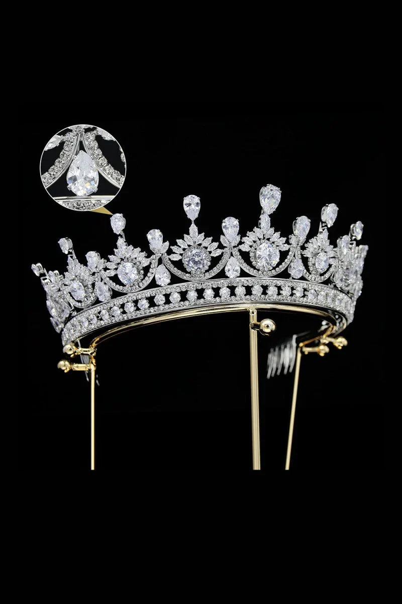 Green Zircon Wedding Crown