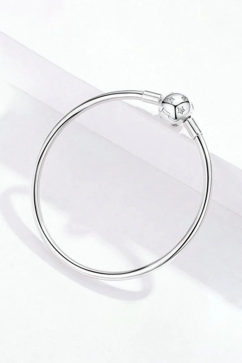 Star Bangle Bracelet In Sterling Silver
