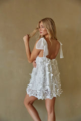 Cecily Butterfly Organza Babydoll Mini Dress