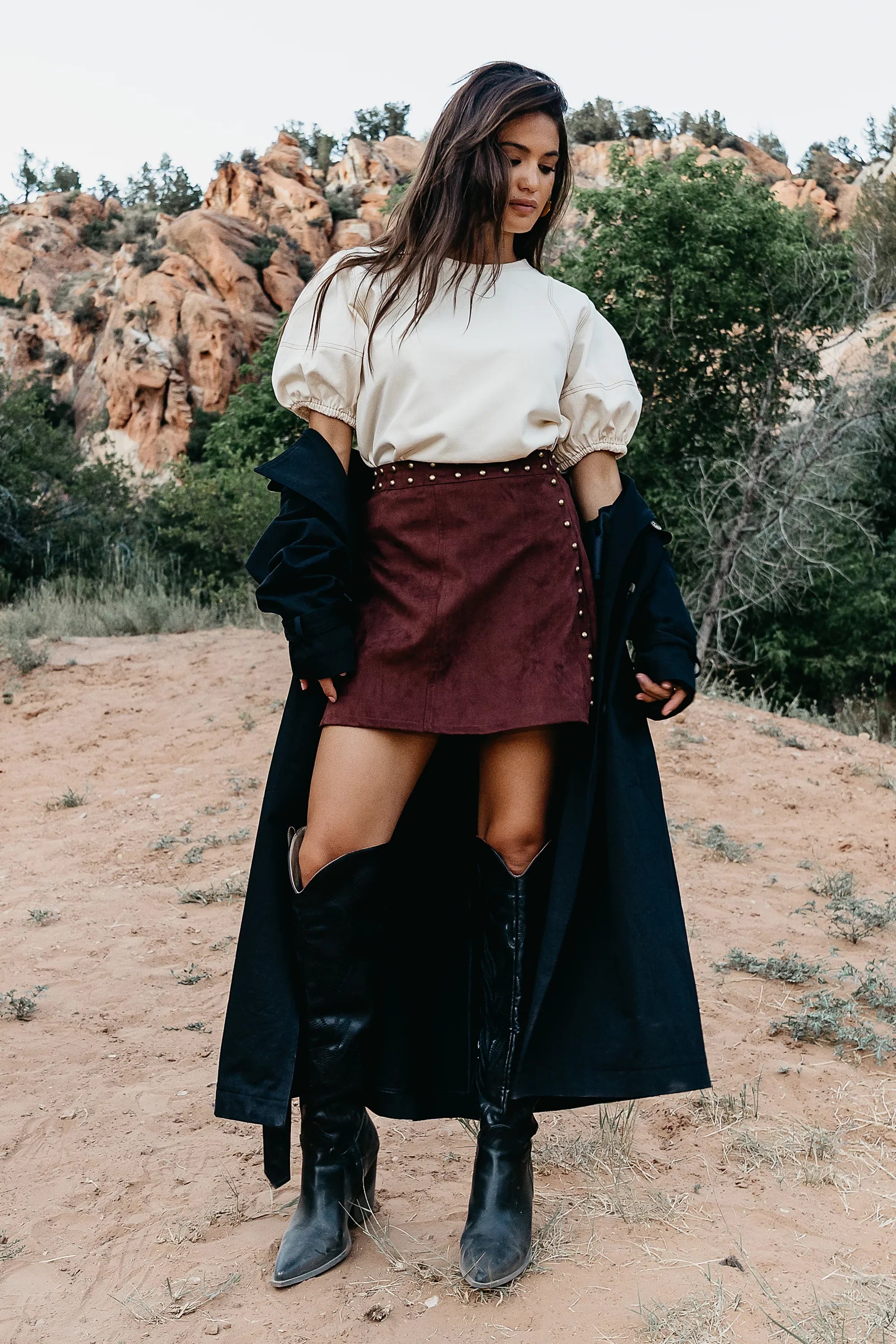 Aspen Puff Sleeve Top in Ecru FINAL SALE