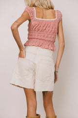 Finneas Denim Shorts in Cream FINAL SALE