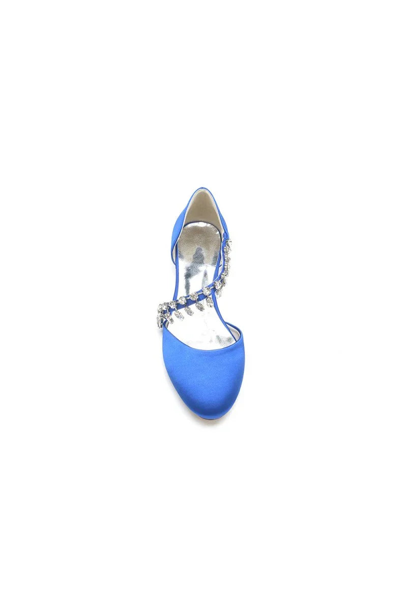 Crystal Strap Round Toe Flats