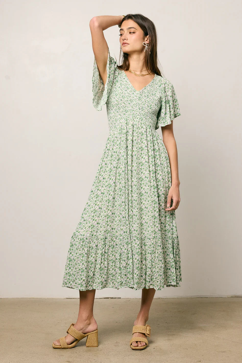 Lily Smocked Midi Dress FINAL SALE