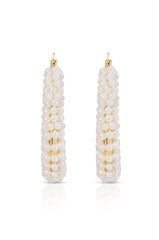 Pearl Wrapped Hoop Earrings