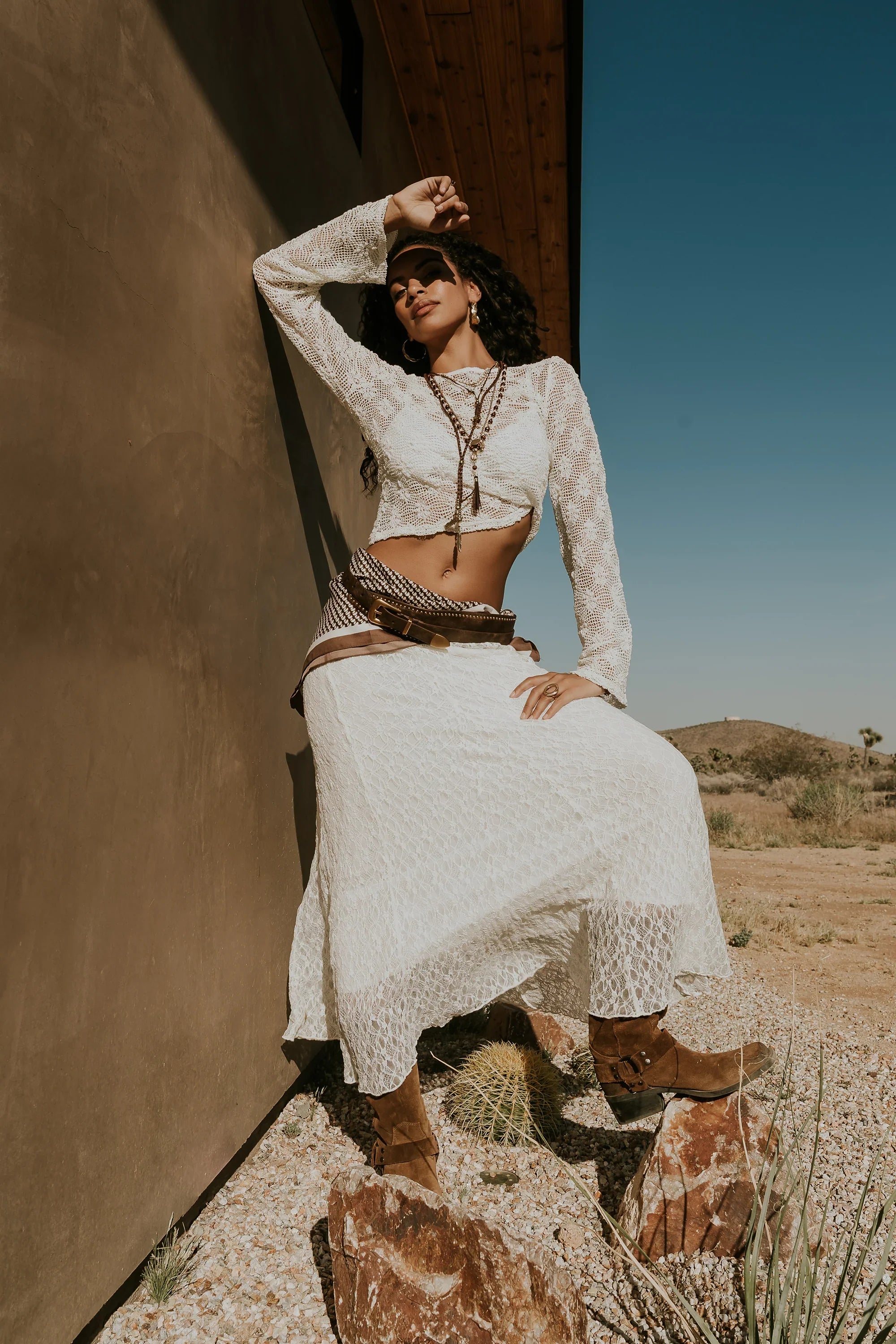 Brynn Lace Maxi Skirt