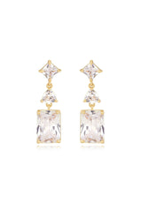 Reflective Crystal Dangle Earrings