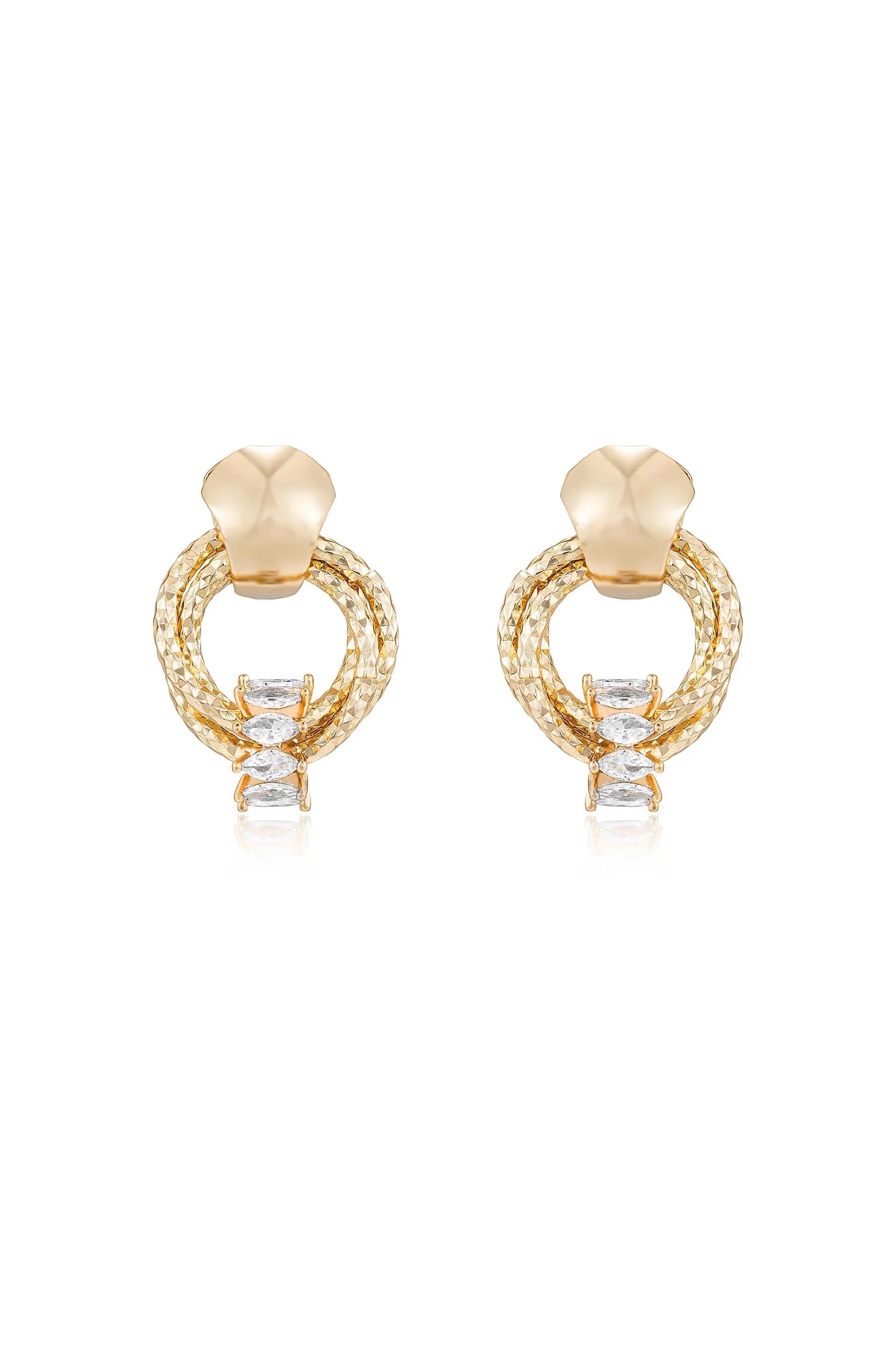 Mini Barrel Crystal Earrings