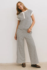 Zia Striped Bottoms in Black