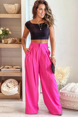 Hot Pink Wide Leg Pants