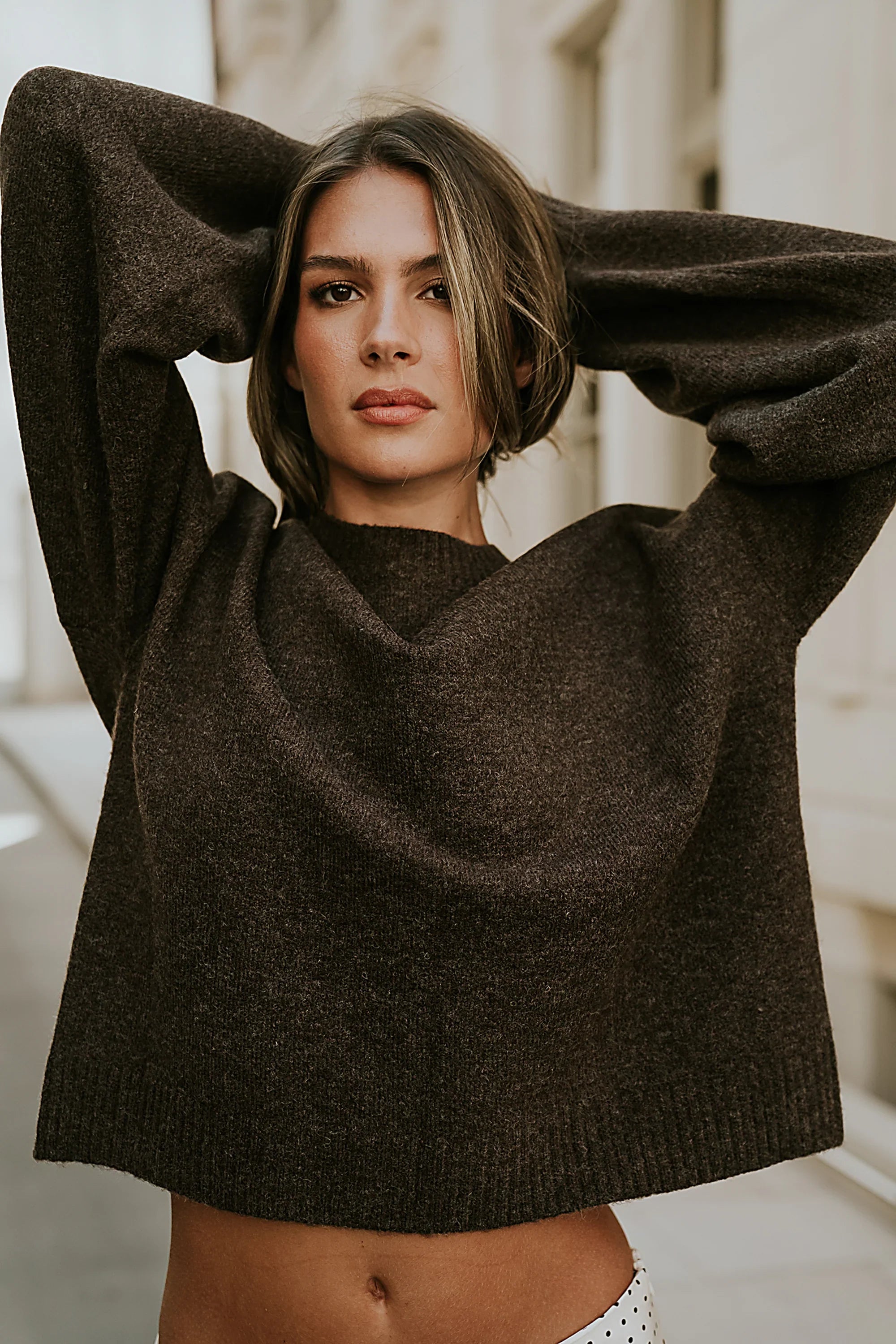 Josey Oversized Sweater in Brown FINAL SALE