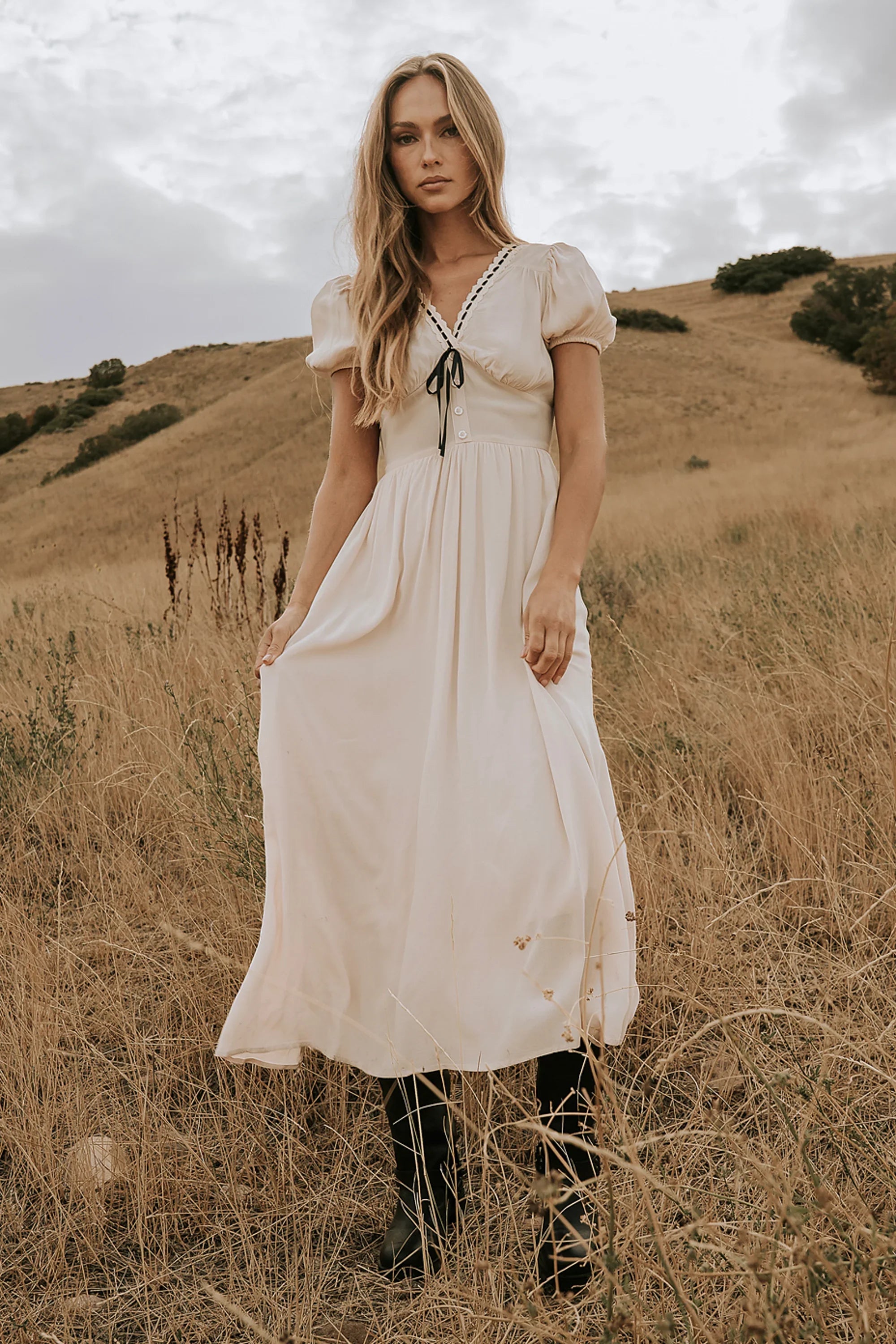 Kaydence Maxi Dress in Cream FINAL SALE