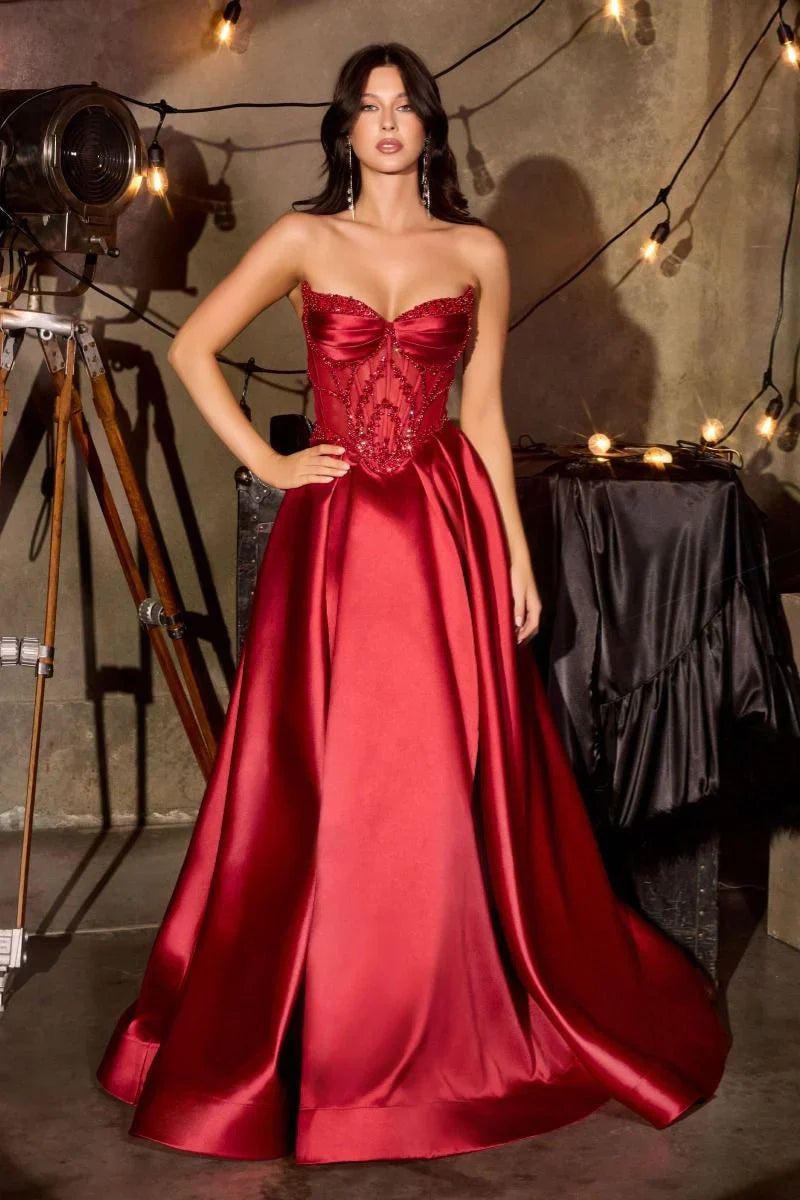 Annika Gown A line Corset Dress With Pockets