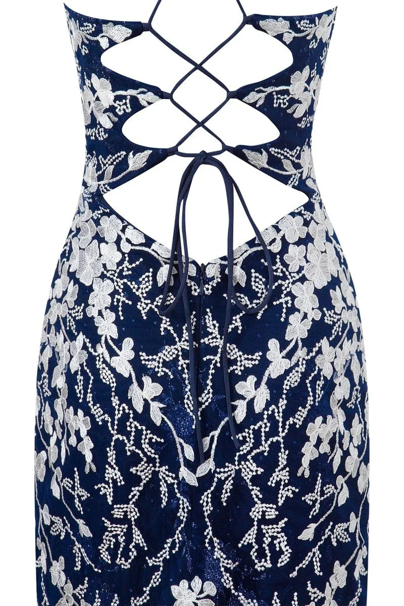 Sheath Short Spaghetti Straps Lace Homecoming Dress
