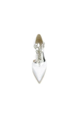Chic Rhinestone Pointed Toe Ankle Strap Buckle Chunky Heel