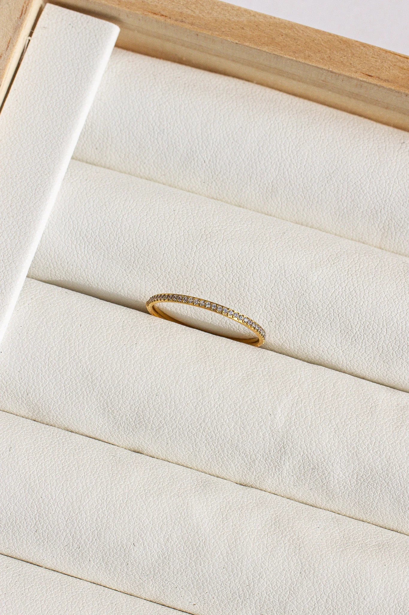 Dainty Crystal Stacker Ring