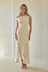 Raquel Mesh Ruffle Maxi Dress