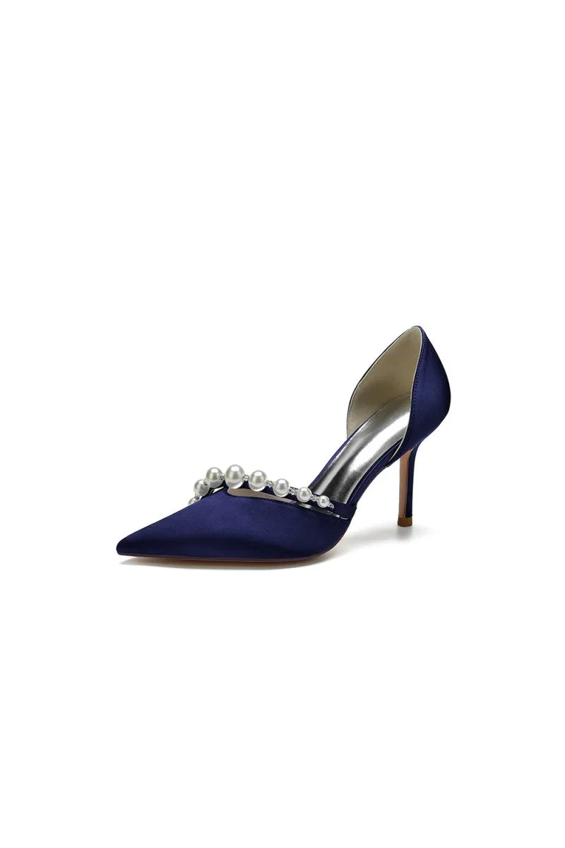 Cocktail Pointed Toe Pearl Heels
