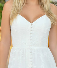 Sisi Eyelet Midi Dress White