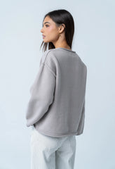 Carlie Knit Cardigan in Taupe