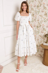 SUNNYSIDE LANE EMBROIDERED MIDI DRESS FINAL SALE