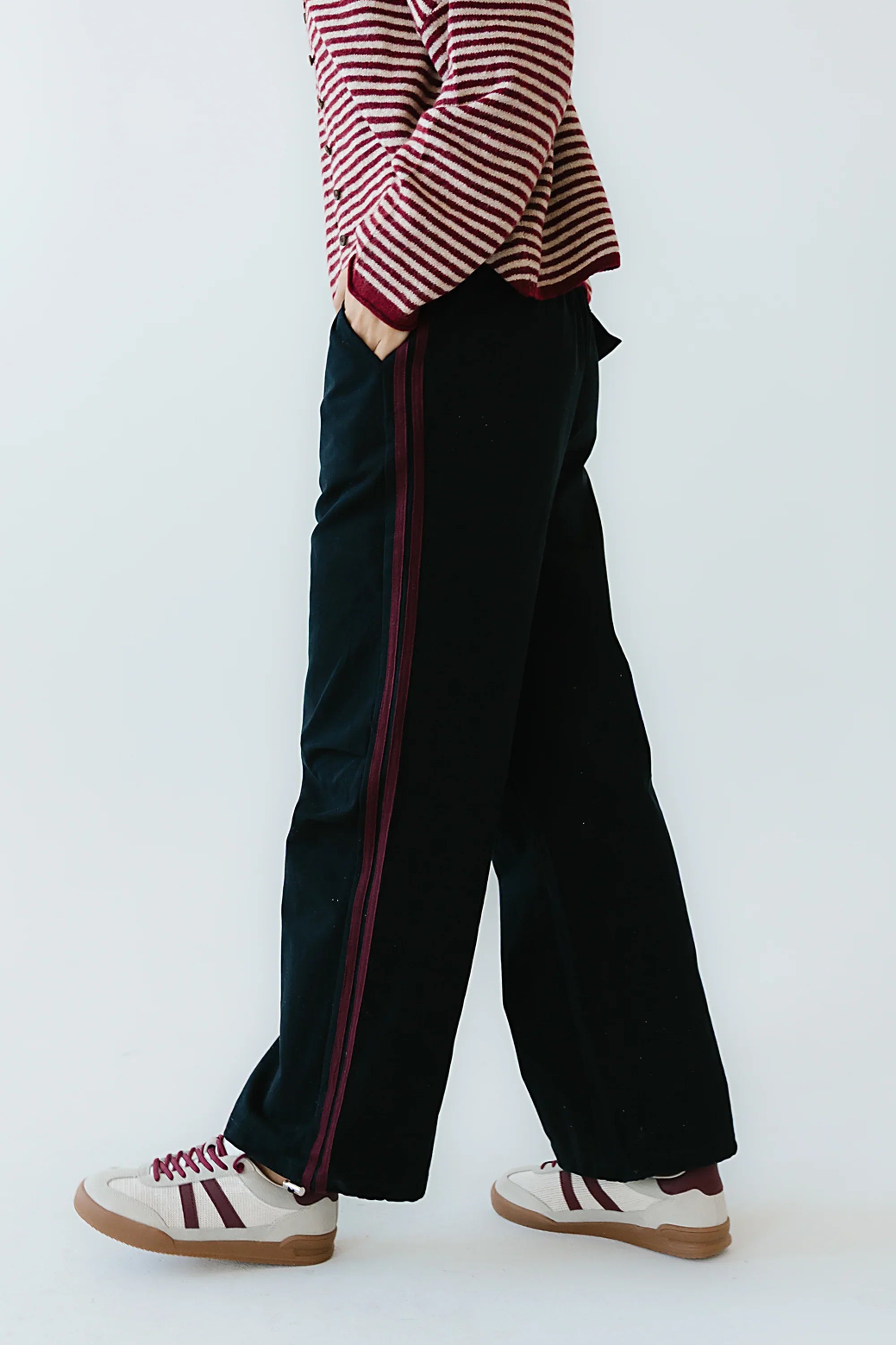 Franklin Striped Joggers in Navy
