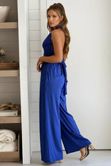 Royal Blue Sequined Top Jumpsuit