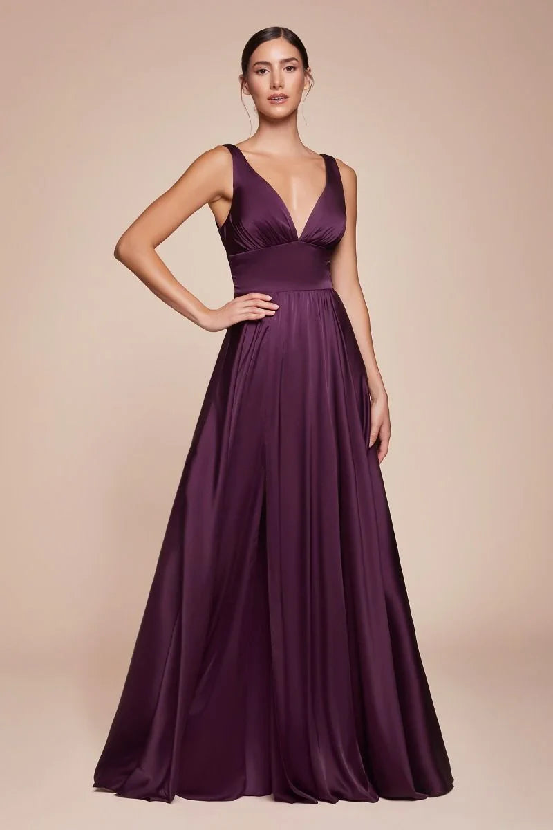 Kinsley Gown Soft Satin A line Dress