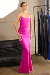 Anita Lace Up Back Jersey Maxi Dress