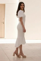 Diana Midi Dress White