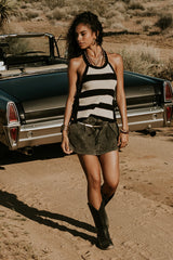Vince Denim Mini Skirt