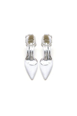 Pointed Toe Wedding Heels with Pearl Tassel