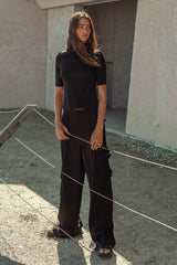 Quinn Utility Pants in Black