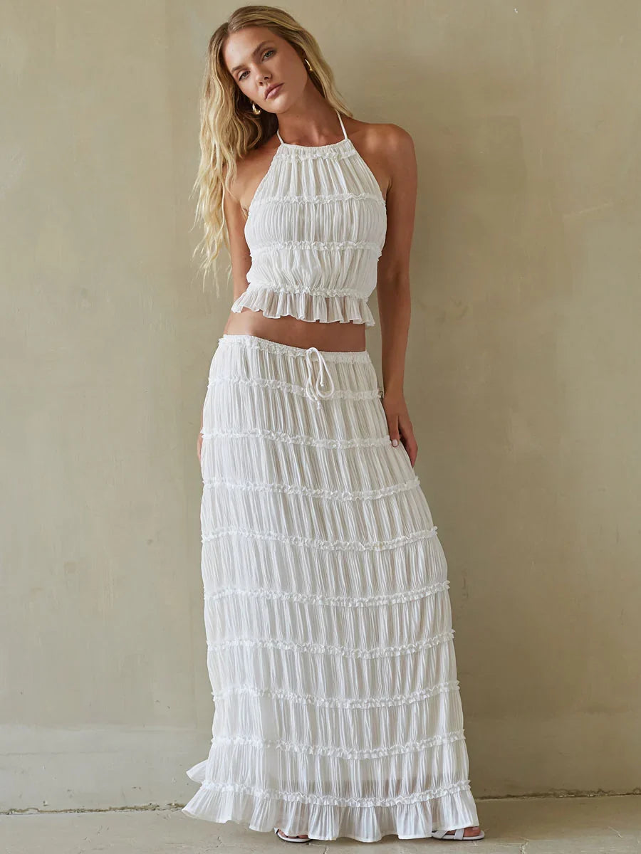Kehlani Ruching Maxi Skirt