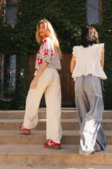 Quinlen Wide Leg Pants in Natural FINAL SALE