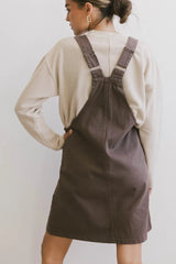 Britt Overall Dress in Brown FINAL SALE