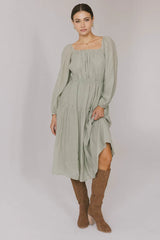 Finnian Midi Dress in Sage FINAL SALE