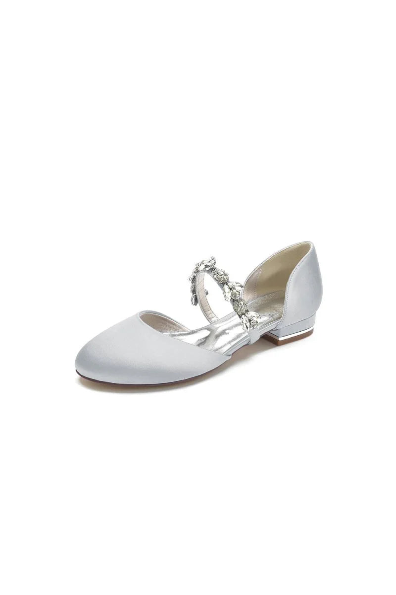 Flats with Rhinestone embellished Strap Party