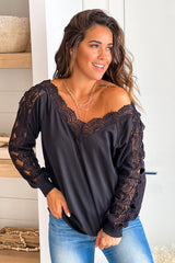 Black Top With Lace Details