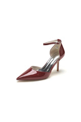 Pointed Toe High Heels with Ankle Strap
