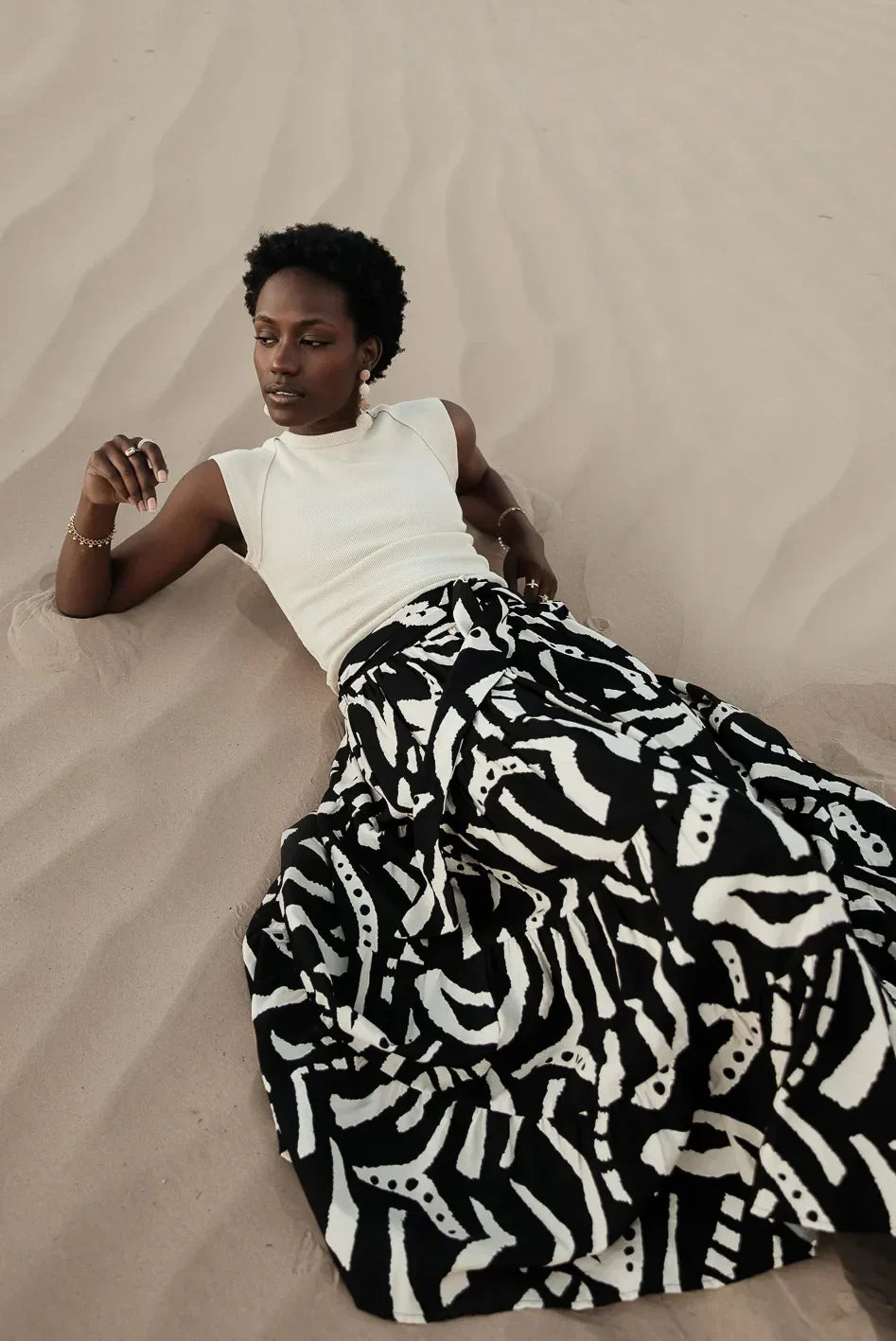 Noco Abstract Print Skirt FINAL SALE