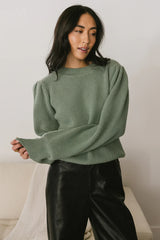 Amber Knit Sweater in Sage FINAL SALE