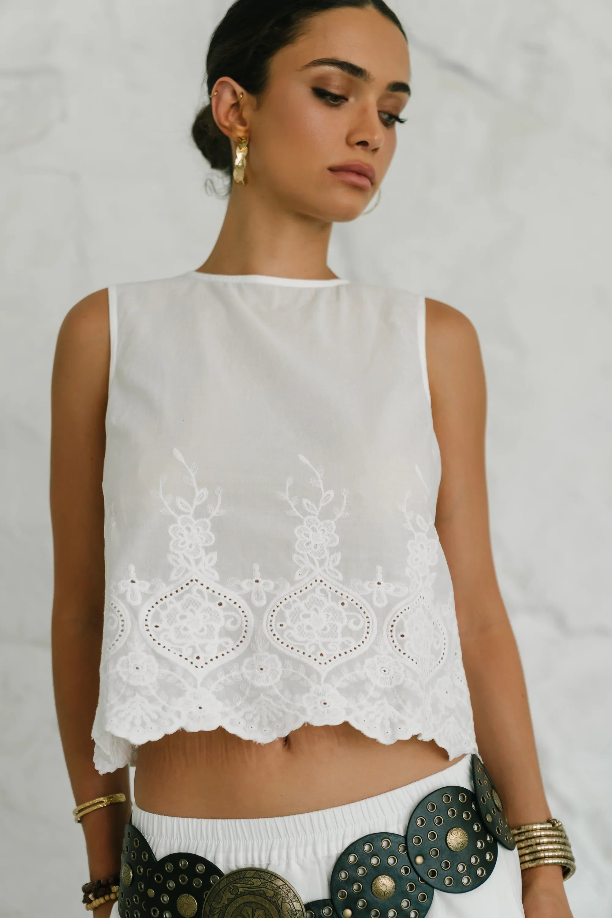 Miley Embroidered Tank Top
