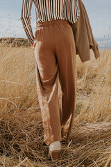 Nico Wide Leg Pants in Rust FINAL SALE