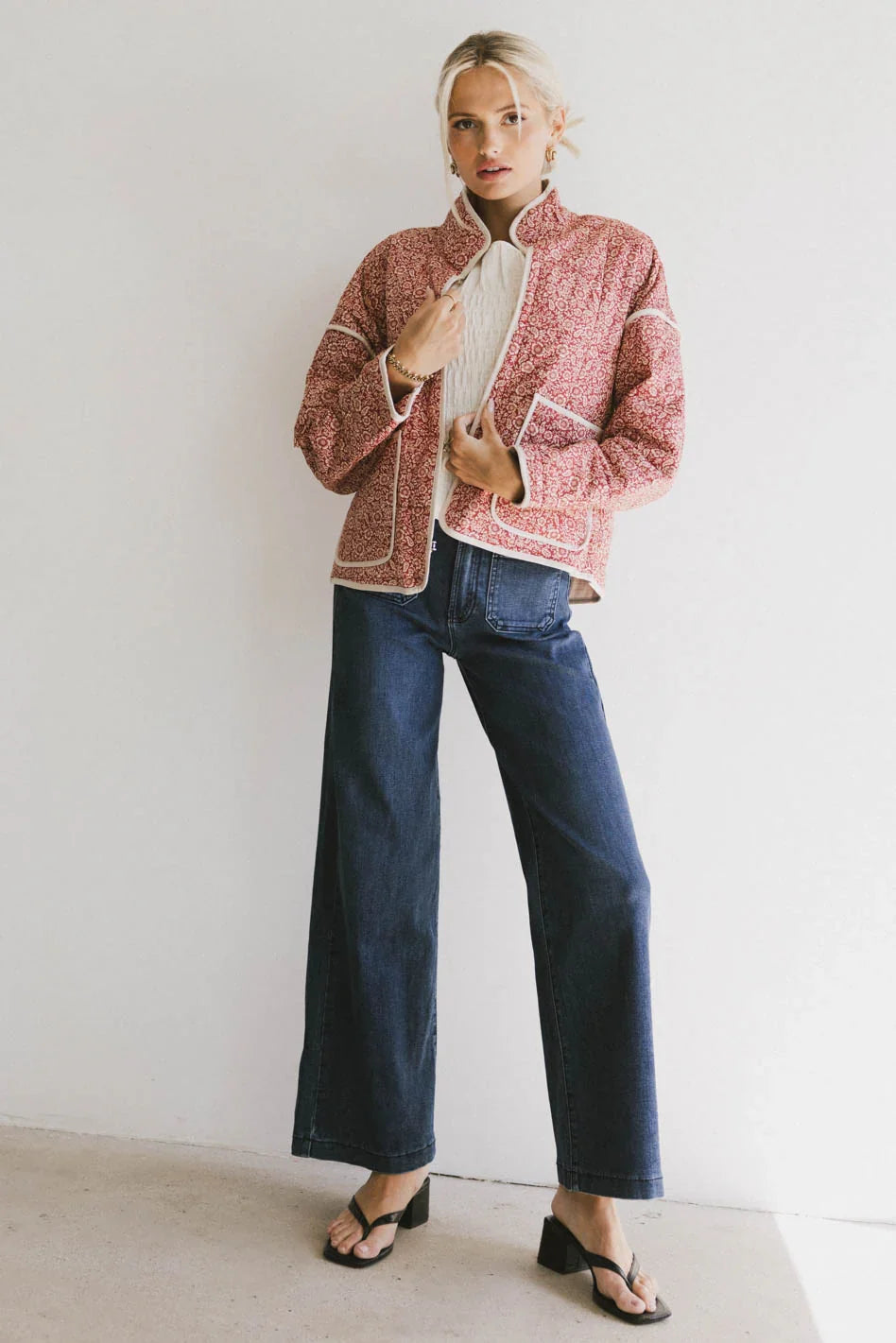 Kadee Quilted Jacket in Burgundy FINAL SALE