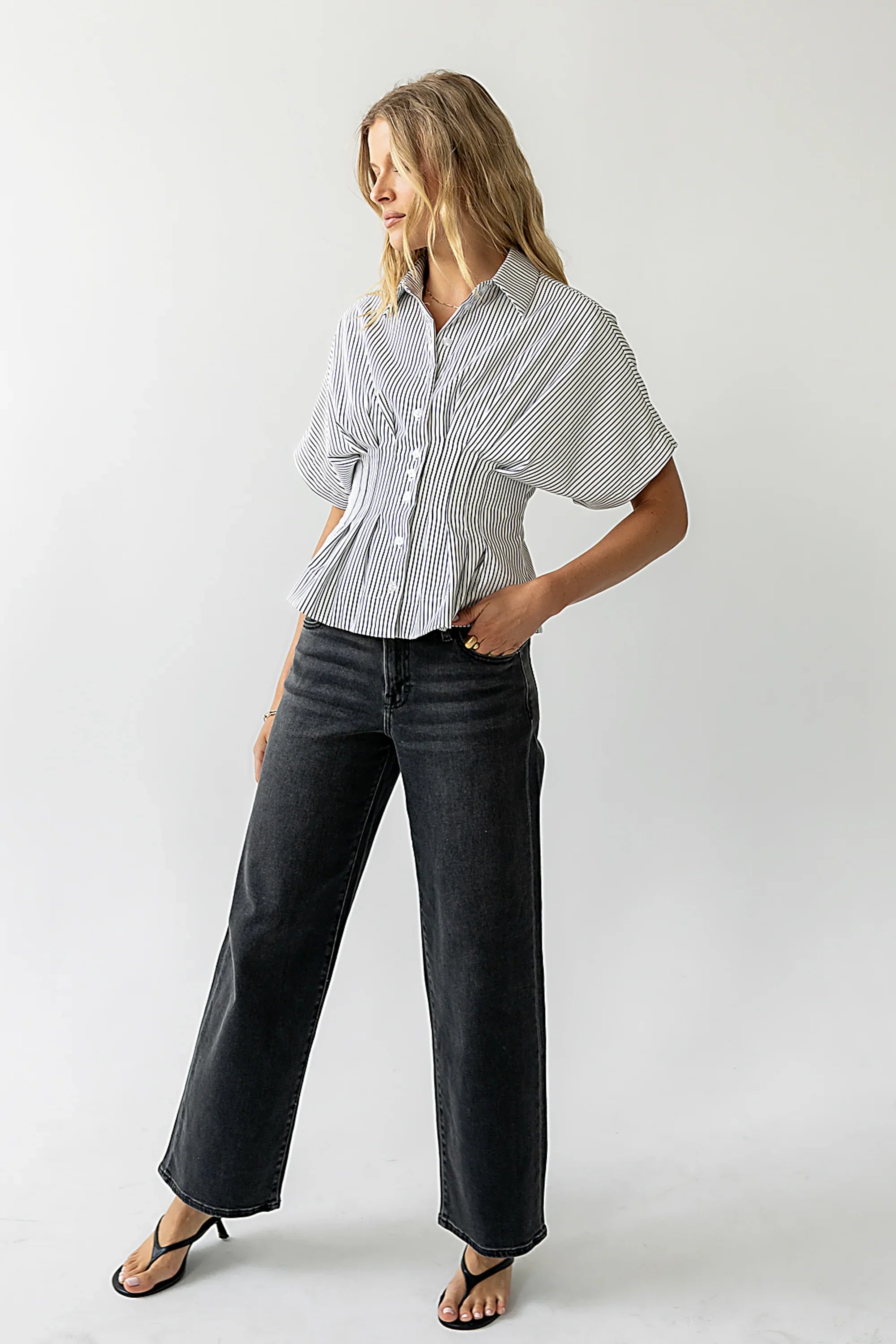 Sloane Wide Leg Jeans in Black