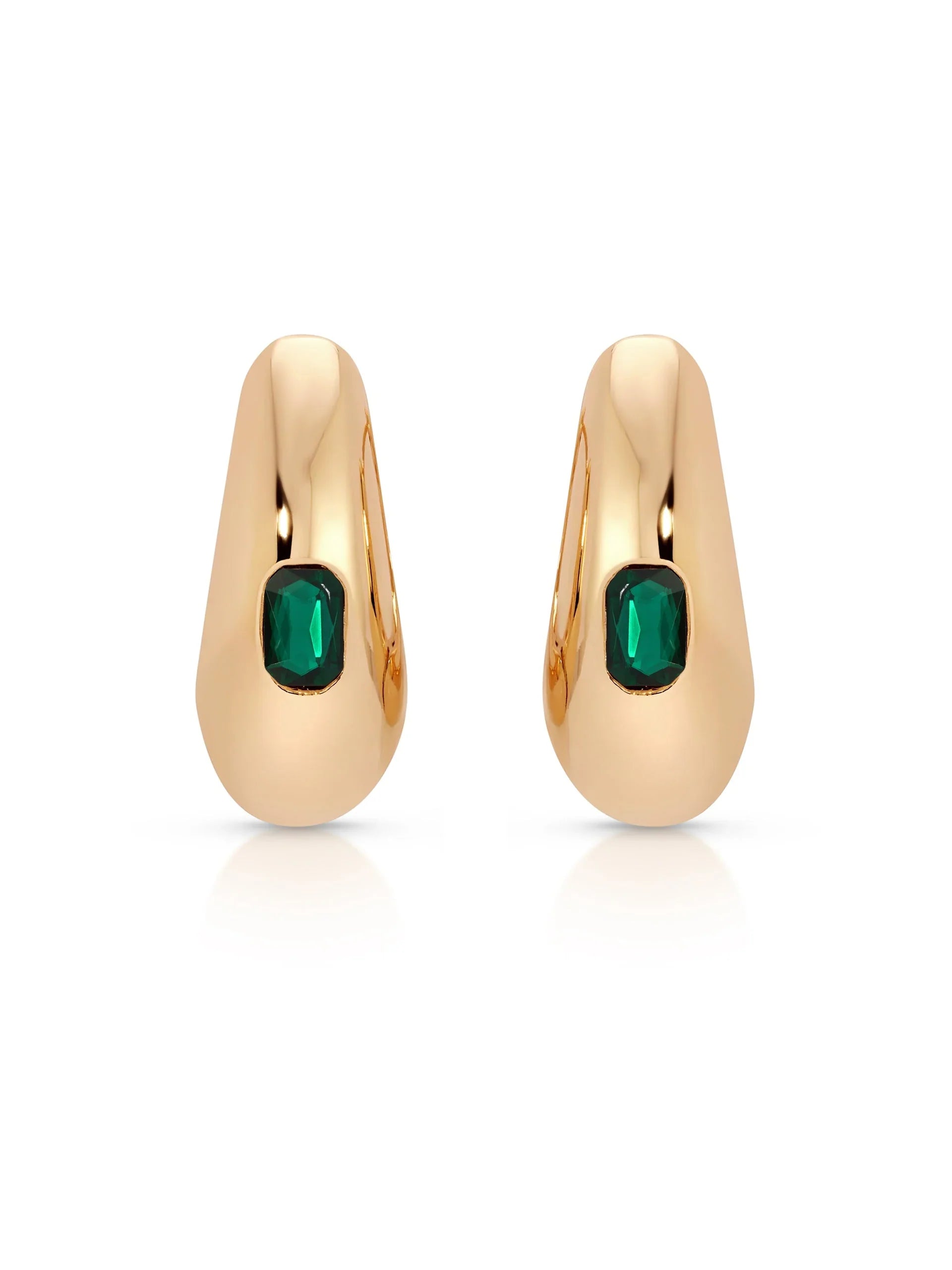 Deco Crystal Hoops