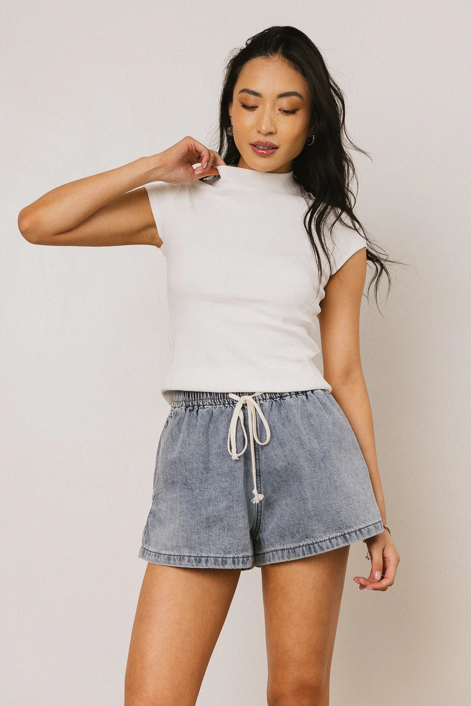 Raven Shorts in Medium Wash FINAL SALE
