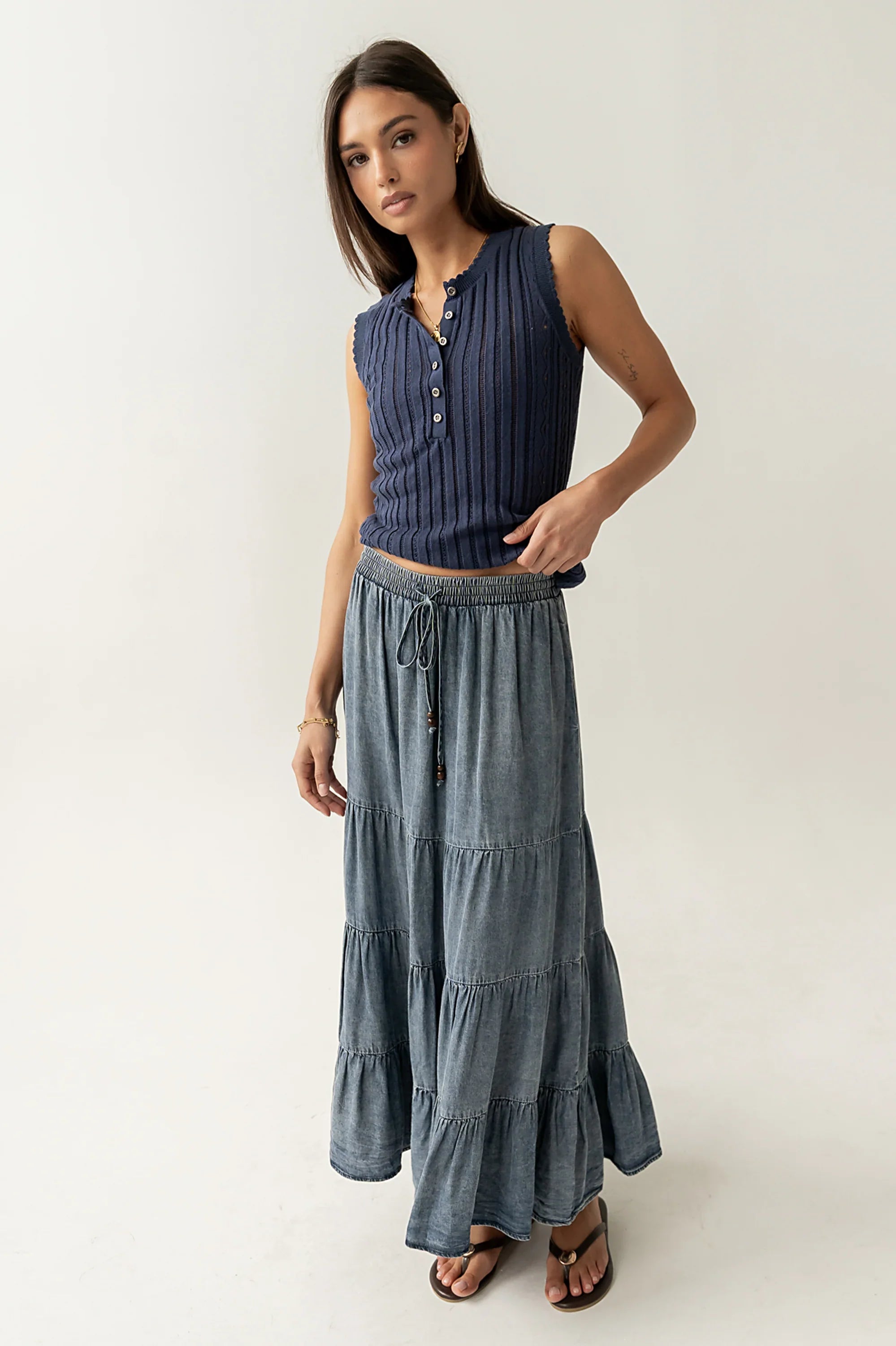 Manoella Tiered Maxi Skirt